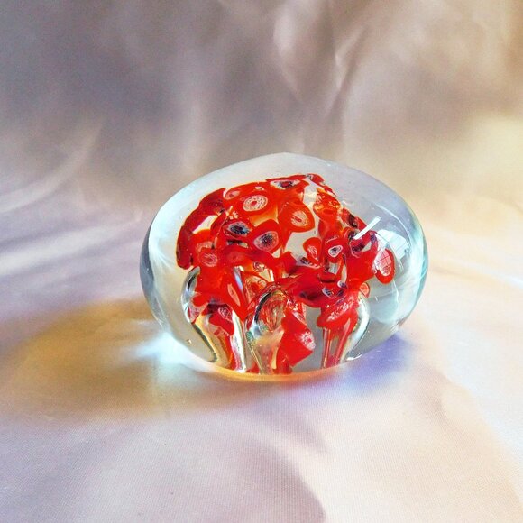 Orange Art Glass Paperweight # 22027 - Picture 1 of 4